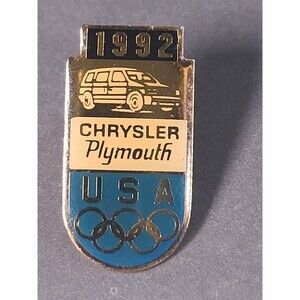 Chrysler Plymouth Olympic Pin~Mini Van~1992 Barcelona~Sponsor~USA Team